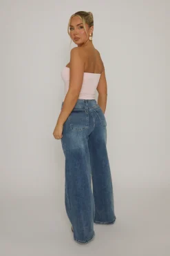 Rebellious Fashion Pink Basic Bandeau Top - Grazia