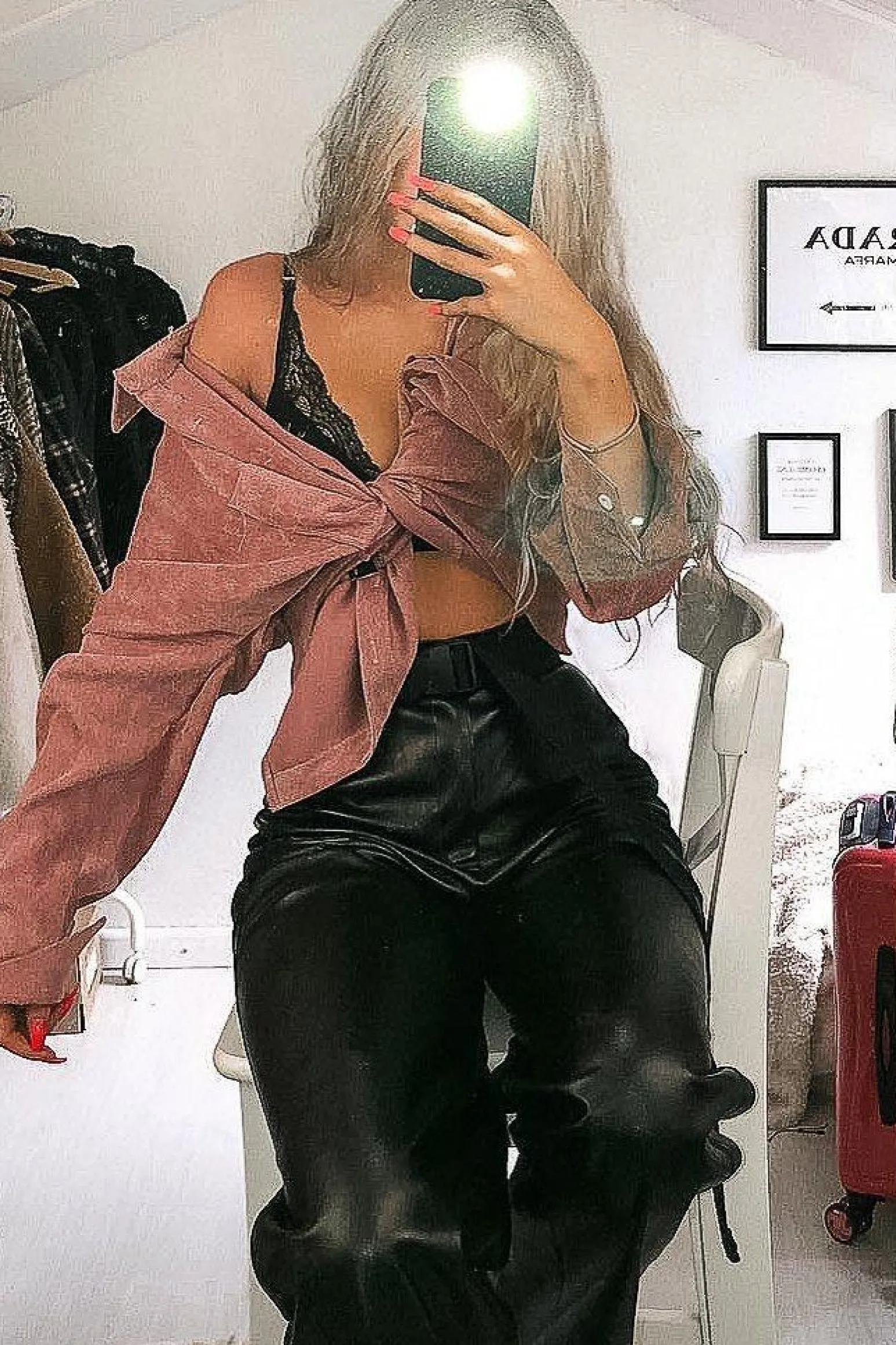 Rebellious Fashion Pink Corduroy Oversized Shirt - Ennie