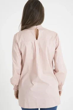 Rebellious Fashion Pink Frill Detail Oversized Shirt - Lydia