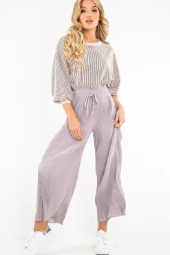 Rebellious Fashion Pink Glitter Stripe Batwing Jumper - Bowyn