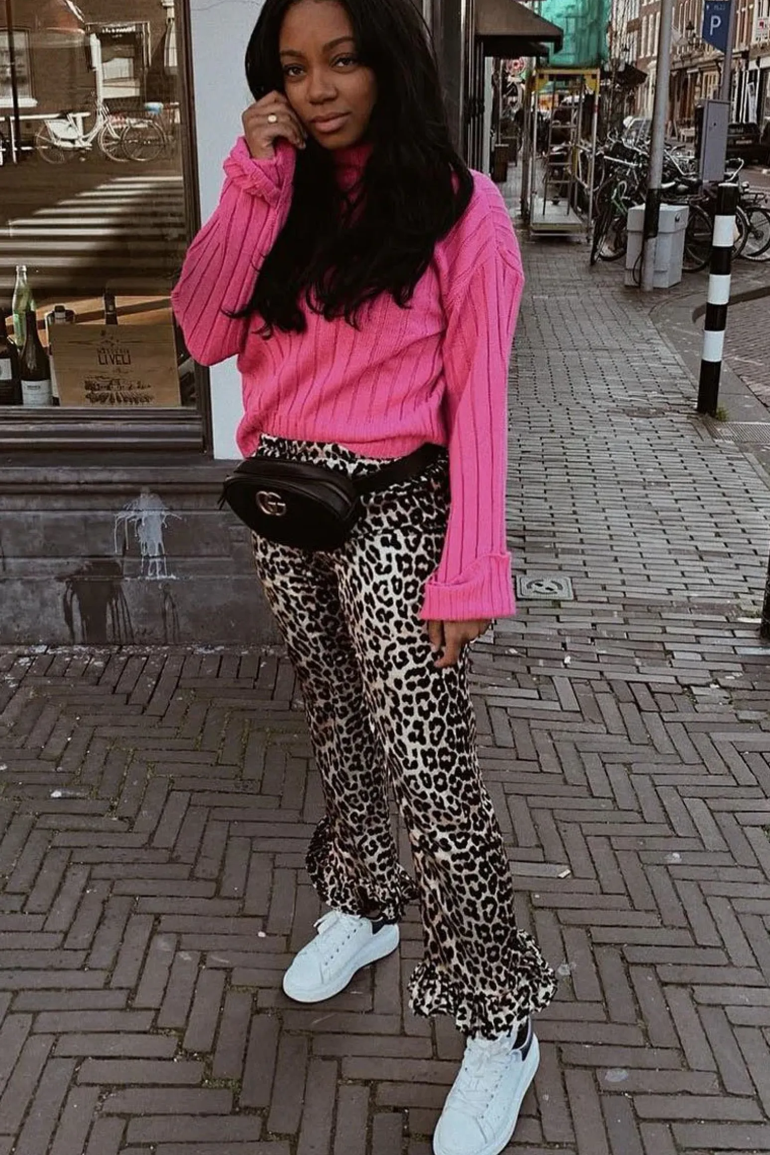 Rebellious Fashion Pink Knit High Neck Jumper - Jaelynn