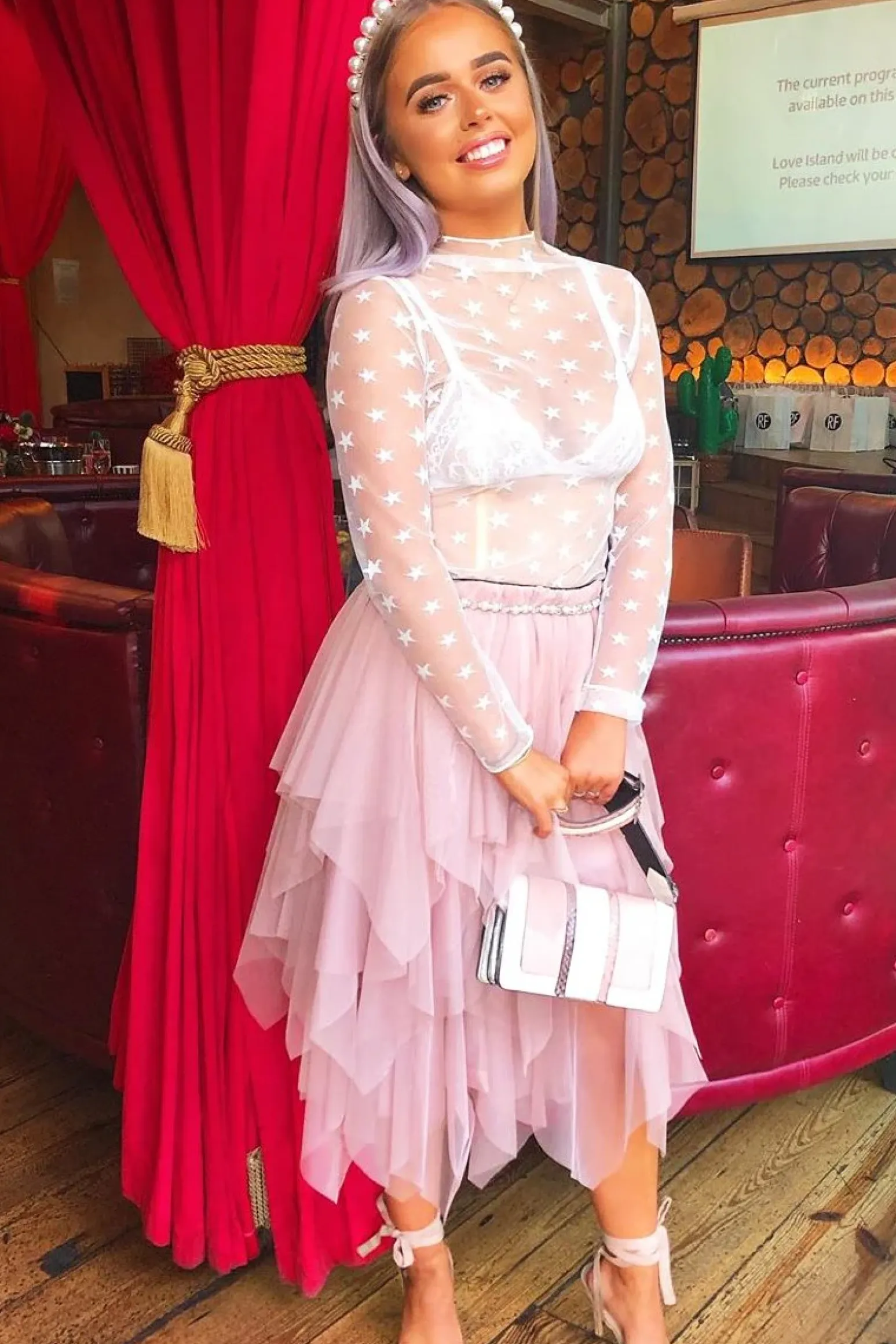 Rebellious Fashion Pink Layered Tulle Midi Skirt - Laveta