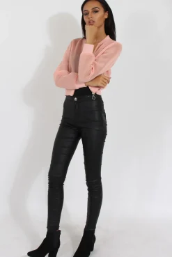 Rebellious Fashion Pink Mesh Cropped Bomber Jacket - Melrose