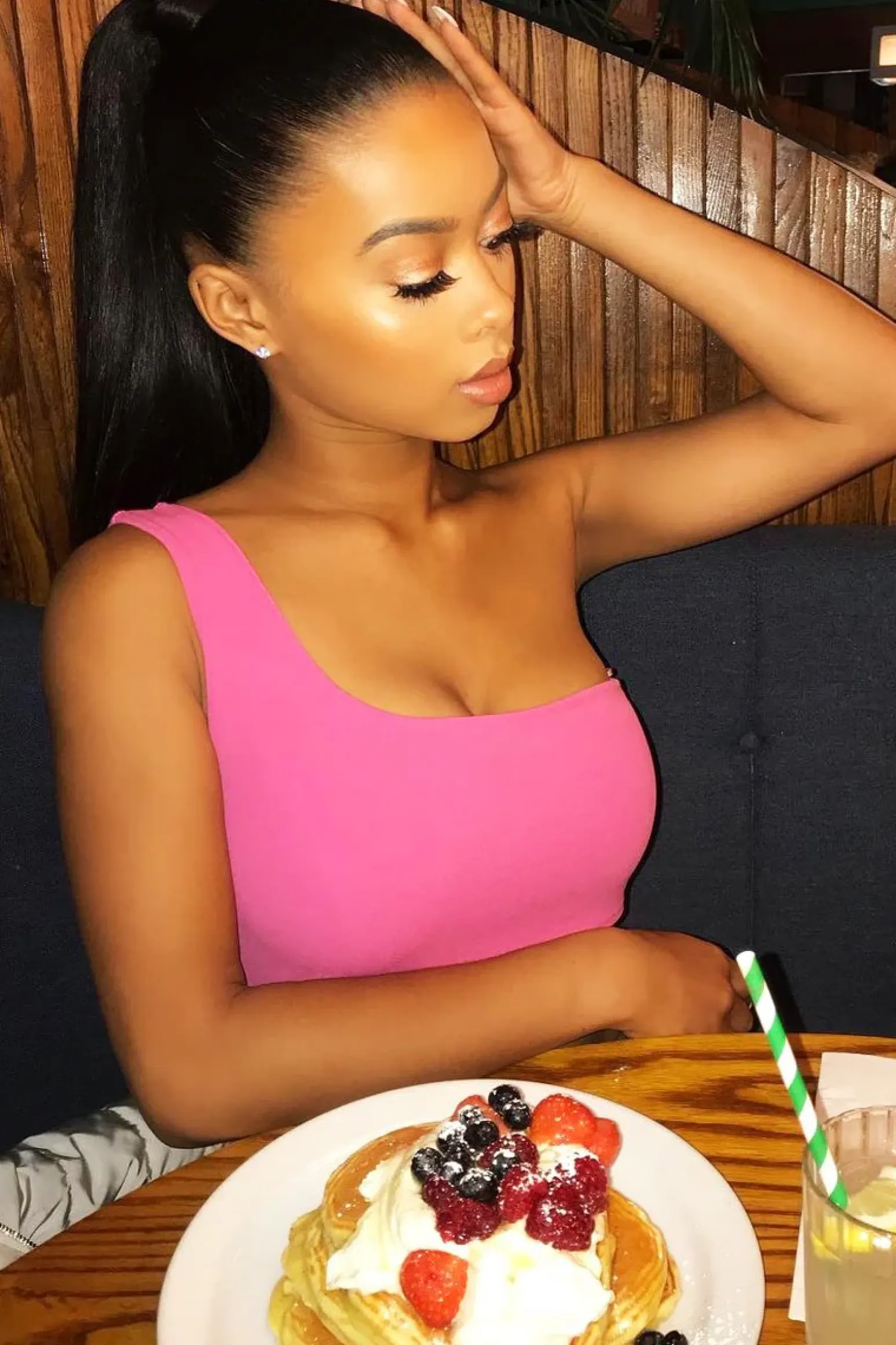 Rebellious Fashion Pink One Shouldered Crop Top - Kamri