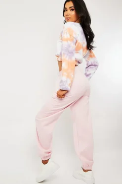 Rebellious Fashion Pink Oversized Joggers - Erica