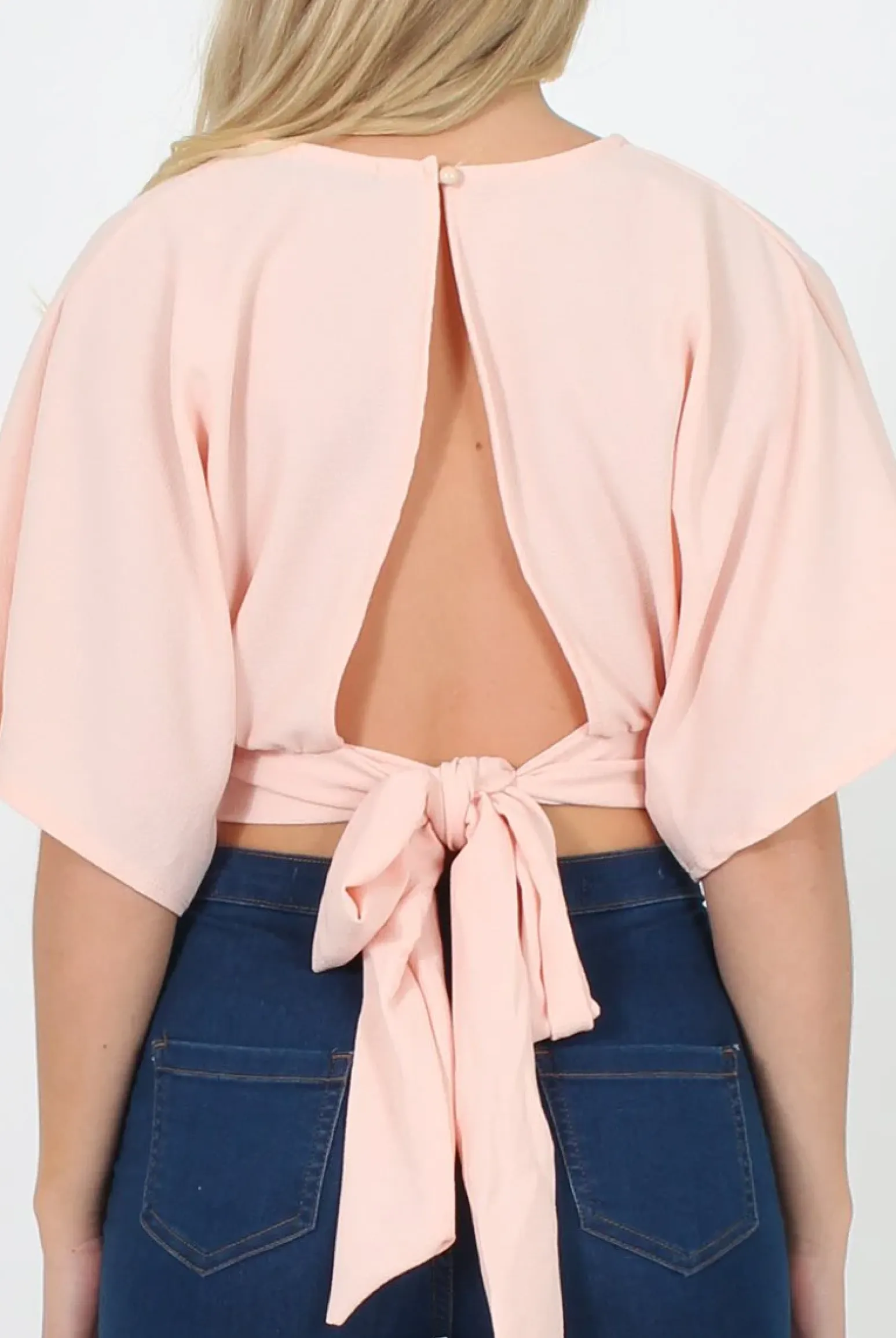 Rebellious Fashion Pink Plunge Crop Top - Suzanne