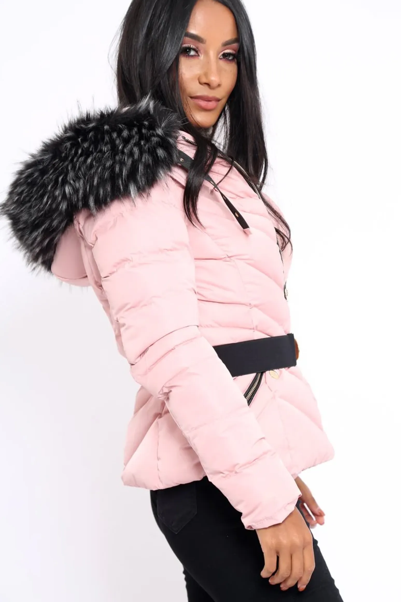 Rebellious Fashion Pink Quilted Coat - Poppie
