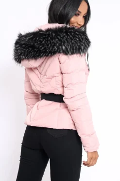 Rebellious Fashion Pink Quilted Coat - Poppie