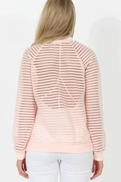 Rebellious Fashion Pink Semi Sheer Bomber Jacket - Chante
