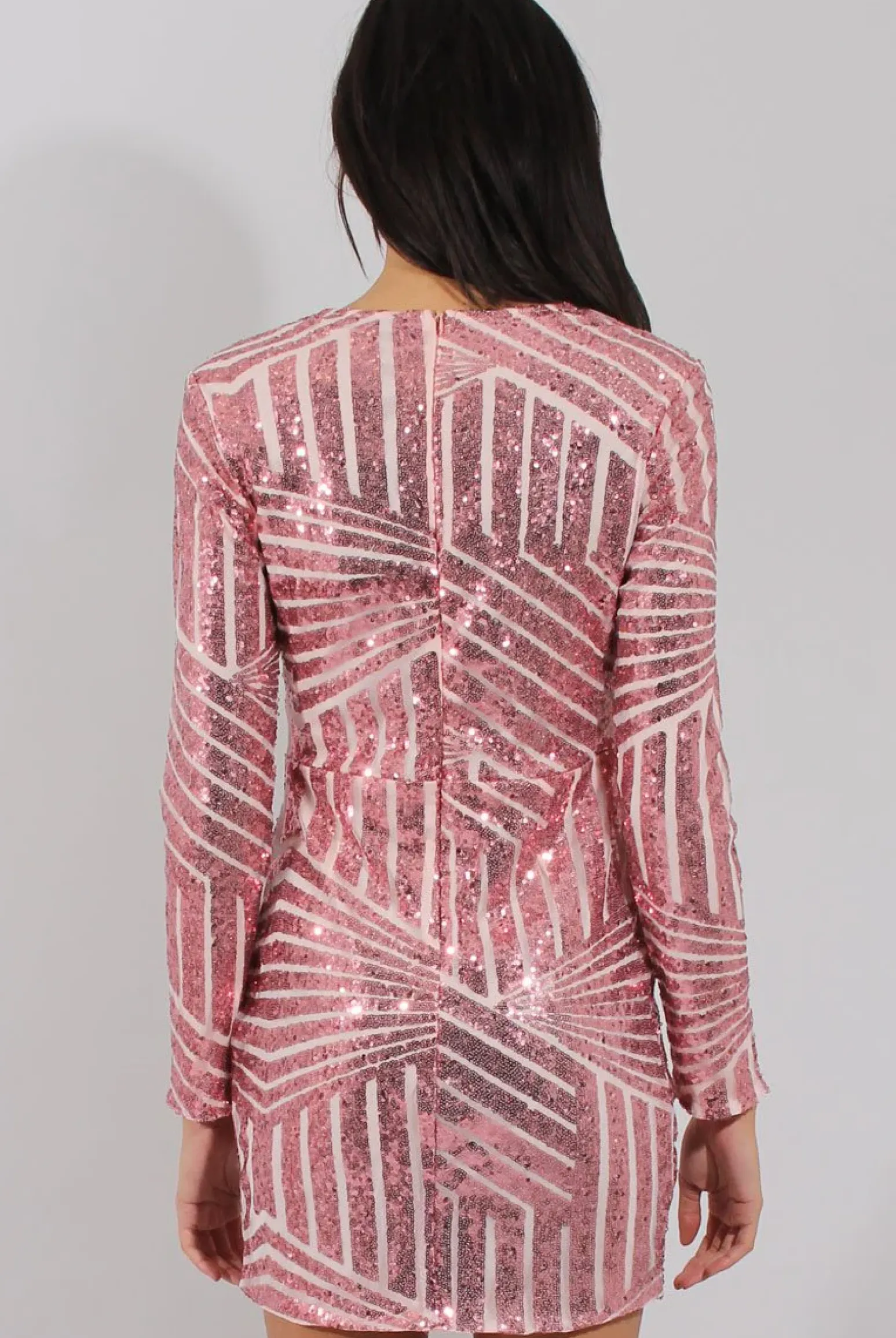 Rebellious Fashion Pink Sequin Bodycon Dress - Rosalie