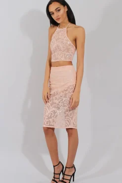 Rebellious Fashion Pink Sequin Co-ord - Rihanna
