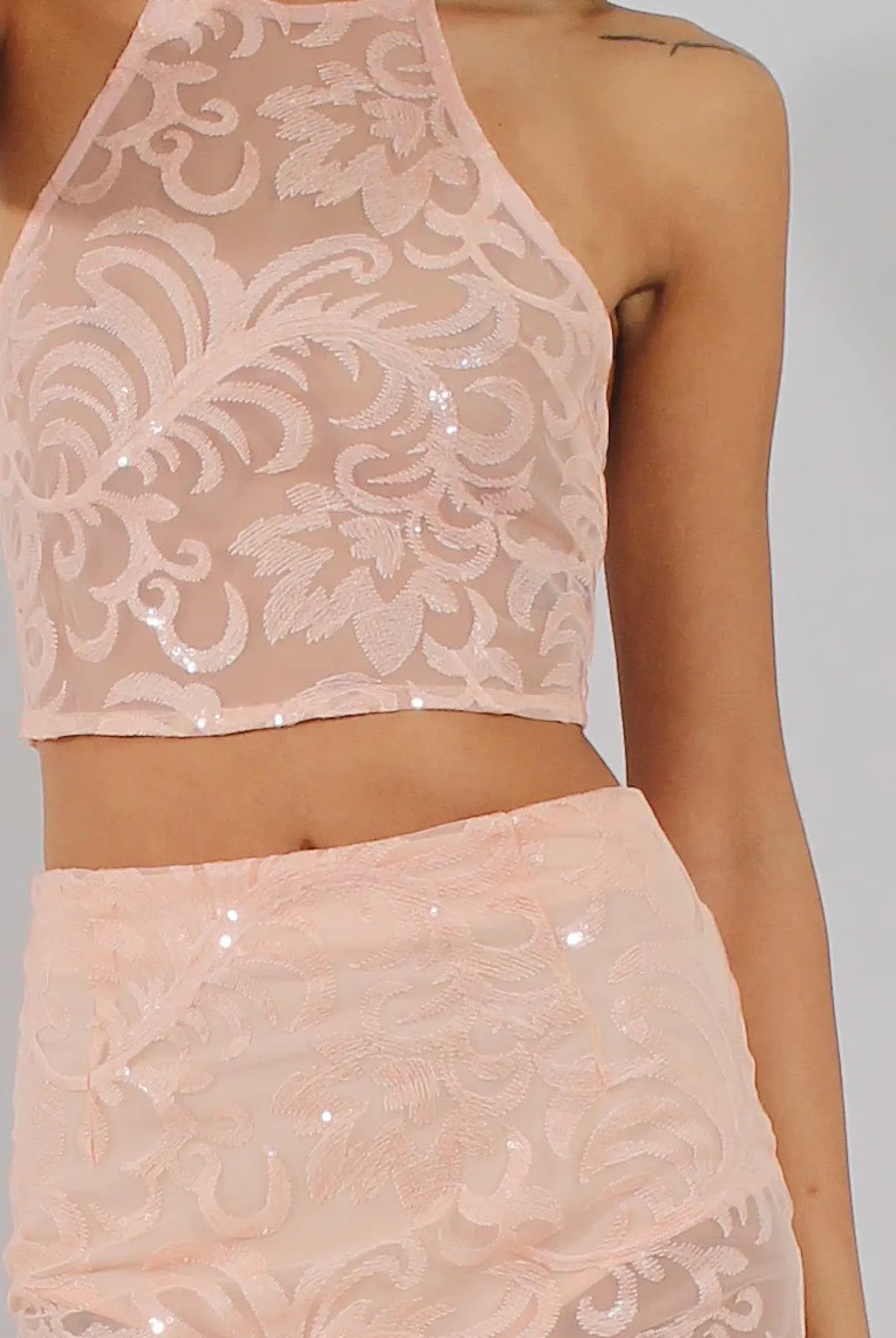 Rebellious Fashion Pink Sequin Co-ord - Rihanna
