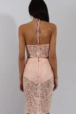 Rebellious Fashion Pink Sequin Co-ord - Rihanna