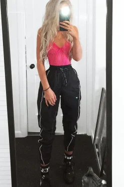 Rebellious Fashion Pink Sheer Lace Bodysuit - Katia