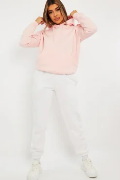 Rebellious Fashion Pink Soft Fleece Hoodie - Maia
