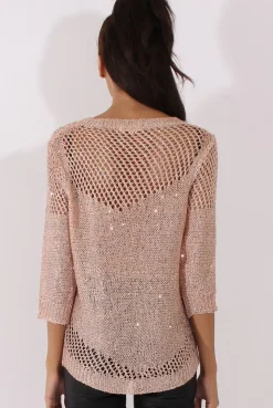 Rebellious Fashion Pink Sparkle Sweater - Brianna