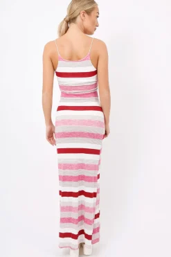 Rebellious Fashion Pink Striped Maxi Dress - Kiah