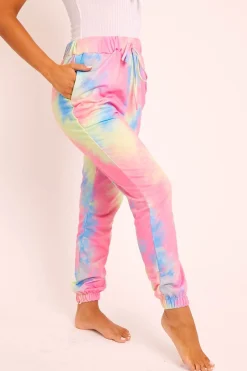 Rebellious Fashion Pink Tie Dye Joggers - Lanya
