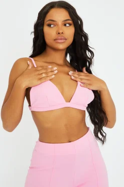 Rebellious Fashion Pink Triangle Cup Bralette - Jordan