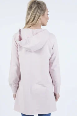 Rebellious Fashion Pink Wrap Around Oversized Hoodie - Yasmin