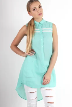 Rebellious Fashion Poppy Green Long Shirt