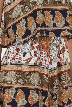 Rebellious Fashion Print Layered Playsuit - Darla