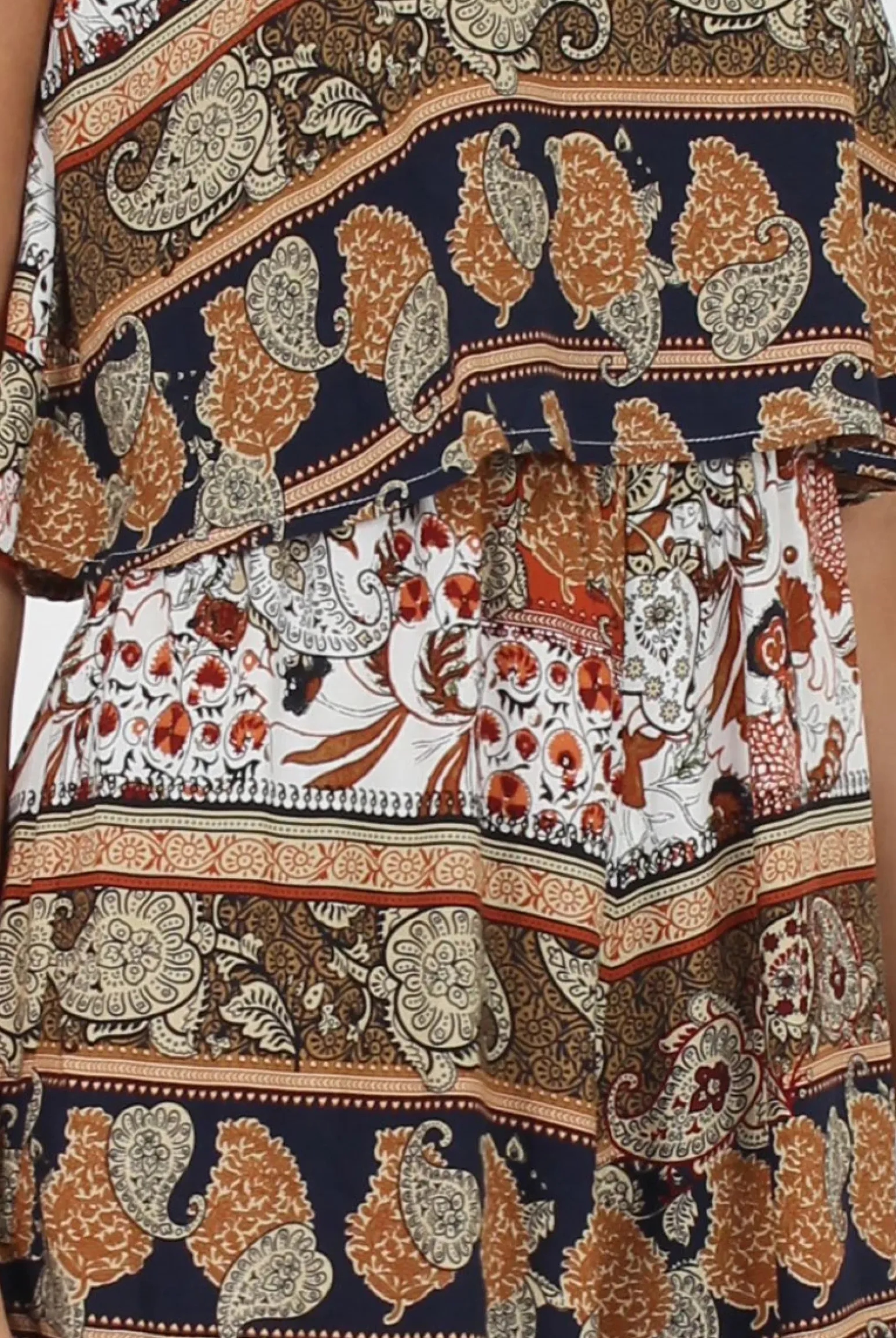 Rebellious Fashion Print Layered Playsuit - Darla