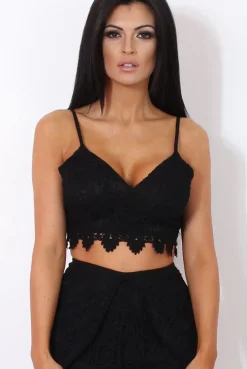 Rebellious Fashion Rachel Black Crochet Shorts
