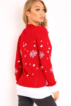 Rebellious Fashion Red A Very Merry Christmas Slogan Jumper - Lotta