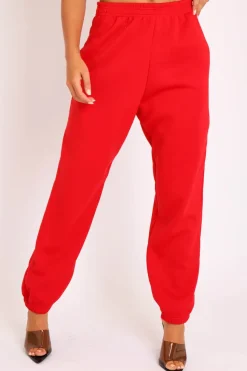 Rebellious Fashion Red Oversized Joggers - Erica
