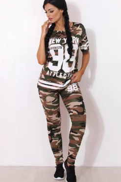 Rebellious Fashion Rien Light Camouflage Two Piece Set