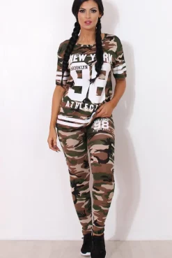Rebellious Fashion Rien Light Camouflage Two Piece Set