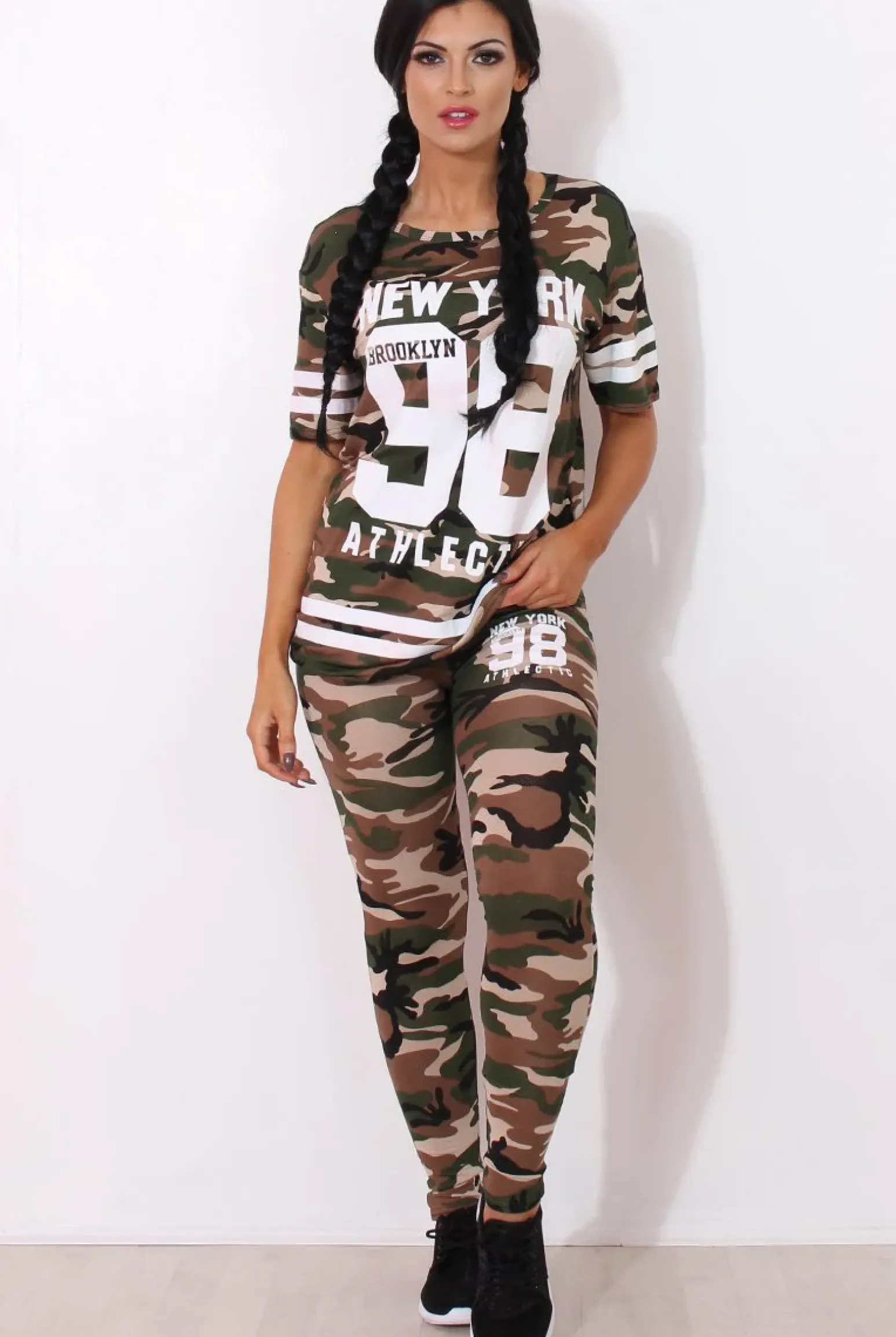 Rebellious Fashion Rien Light Camouflage Two Piece Set