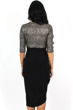 Rebellious Fashion Rosanna Black Cross Front Dress