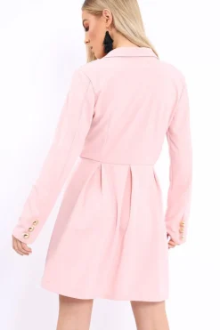 Rebellious Fashion Rose Button Detail Blazer Dress - Kayleigh