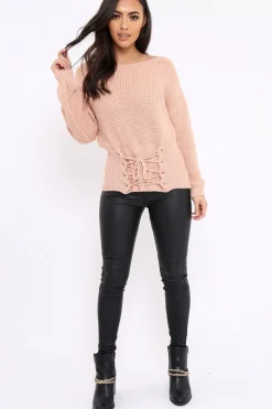Rebellious Fashion Rose Corset Waist Knitted Jumper - Elizabeth