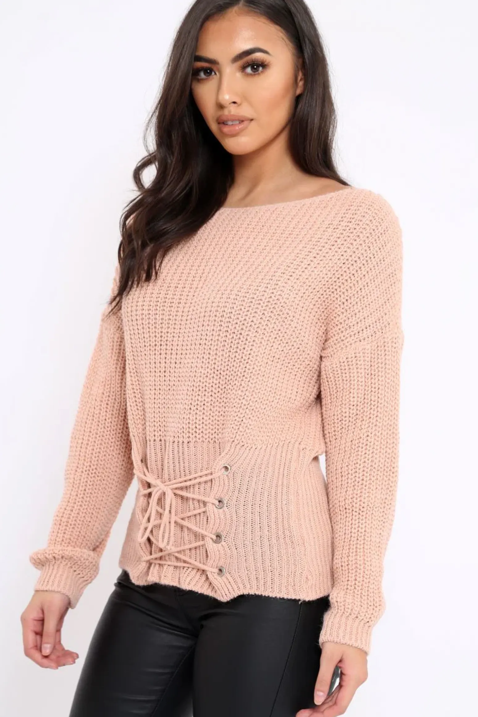 Rebellious Fashion Rose Corset Waist Knitted Jumper - Elizabeth