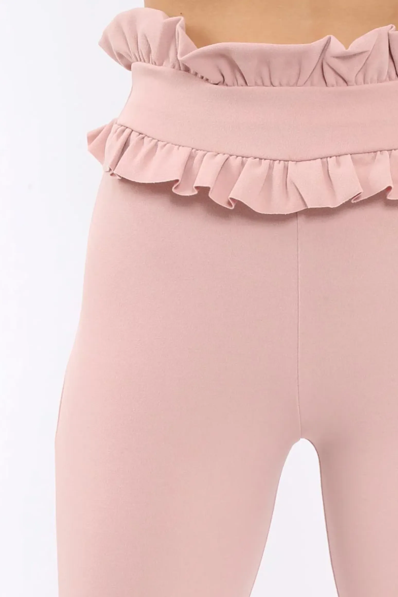 Rebellious Fashion Rose Frill Hem Trousers - Paisley
