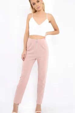 Rebellious Fashion Rose High Waisted Trousers - Zeenia