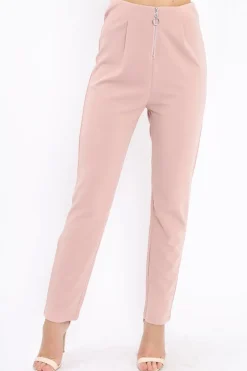 Rebellious Fashion Rose High Waisted Trousers - Zeenia