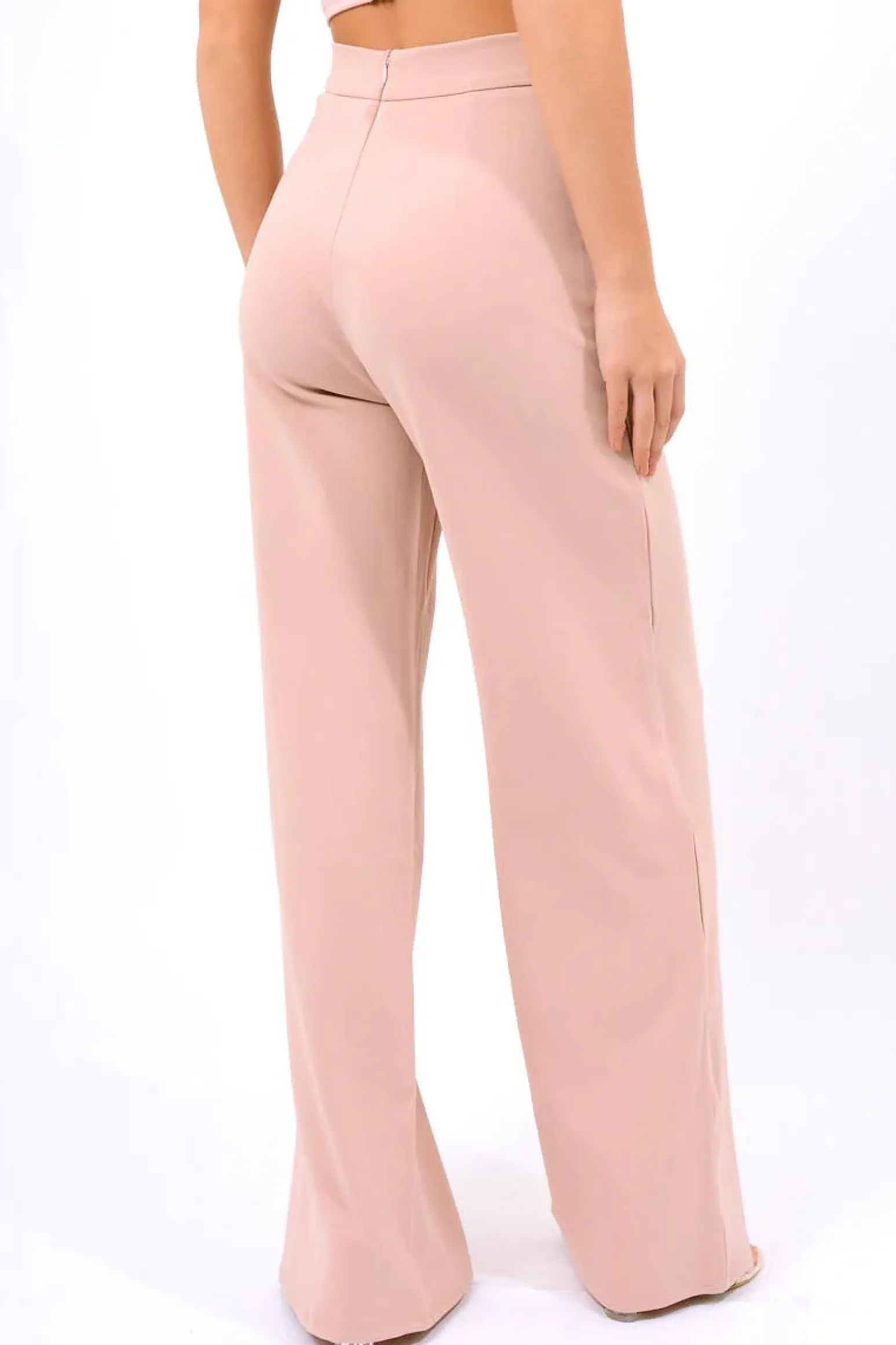 Rebellious Fashion Rose High Waist Flare Trousers -Tisha