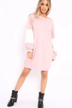 Rebellious Fashion Rose Jumper Dress with Fur Sleeves - Paris