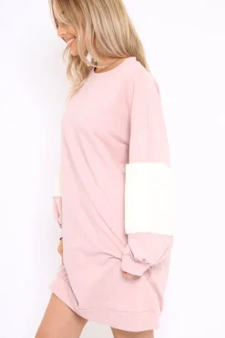 Rebellious Fashion Rose Jumper Dress with Fur Sleeves - Paris