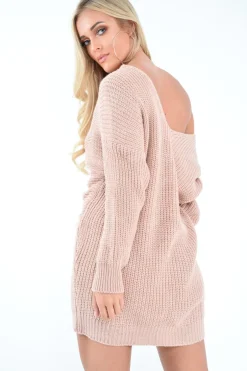Rebellious Fashion Rose Knot Front Jumper Dress - Hydee