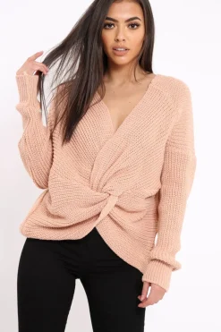 Rebellious Fashion Rose Knot Knit Jumper - Kerri
