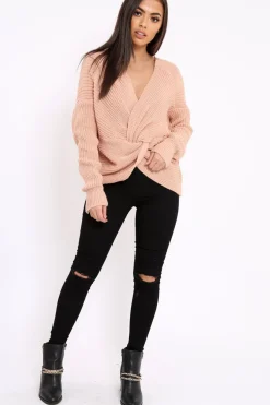 Rebellious Fashion Rose Knot Knit Jumper - Kerri