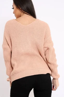 Rebellious Fashion Rose Knot Knit Jumper - Kerri