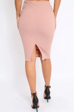 Rebellious Fashion Rose Midi Bodycon Skirt - Tiffy