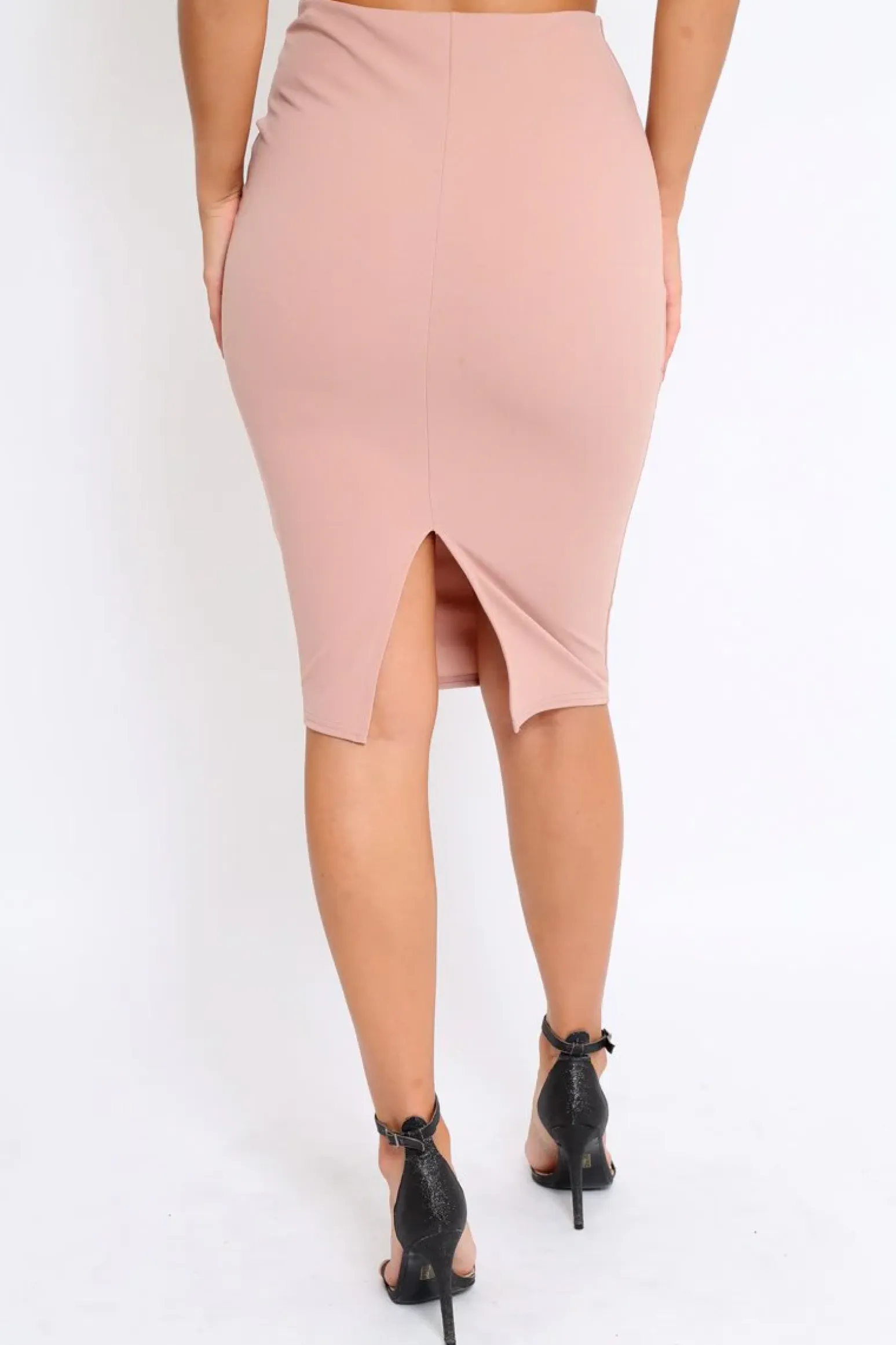 Rebellious Fashion Rose Midi Bodycon Skirt - Tiffy