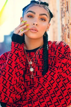 Rebellious Fashion Rust Repeat Print Crop Jumper - Ryhanna